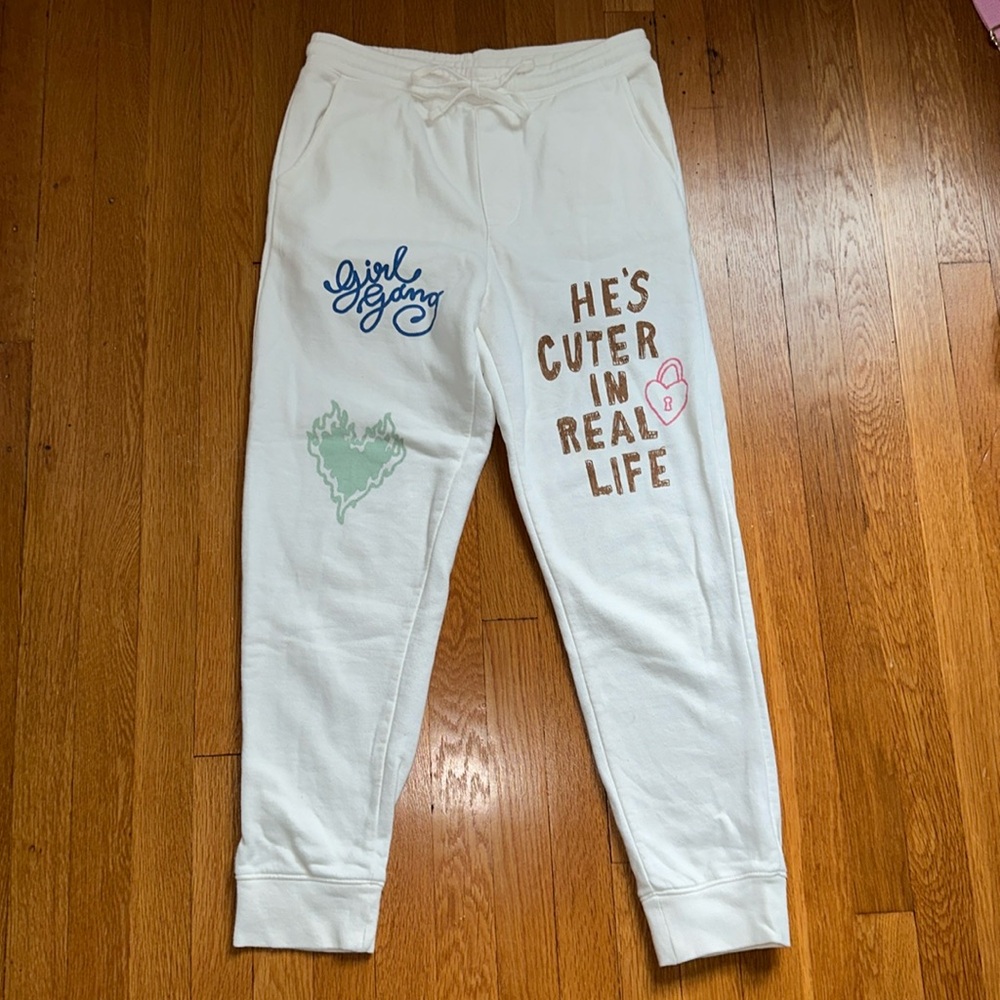 Lonely Ghost women’s drawstring sweatpants joggers size small